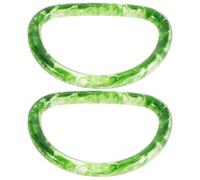 SHOWERORO 2pcs Resin Replacement Handbag Handles 12cm D Shape Tote Macrame Purse Handles with Universal Fit and Stylish Vintage Vibe for Handmade Summer Beach Bags