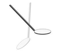 SHOWERORO 2pcs round Eyelash Extension Mirror Set, Portable Small Magnifying Lash Inspection Glass for Professional Eyelash Makeup and Extension Tools in White and Black