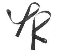 SHOWERORO 2pcs Rowing Machine Foot Strap Replacement Nylon Black Adjustable