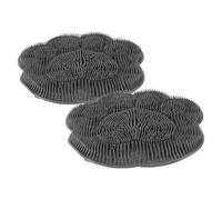 SHOWERORO 2Pcs Silicone Back Scrubber Massage Pad with Suction Cups for Shower Wall and Foot Bath Mat Anti-Slip Bath Pad for Bathroom Foot Care and Back Cleaning