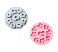 SHOWERORO 2pcs Silicone Cake Moulds Heart and Star Shapes Baking Moulds Easy to Clean Creative Baking Helper for Home and Professional Cake Shop Use