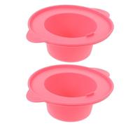 SHOWERORO 2pcs Silicone Wax Pot for Hair Removal with 400ml Capacity, Pink Wax Bowl Replacement for Home Waxing, Sturdy and Heat Resistant for Versatile Waxing Experience and Extended Use
