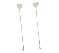 SHOWERORO 2pcs Stainless Steel Cocktail Swizzle Sticks Decorative Stirring Stirrers Bar Drink Accessories for Mixing