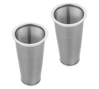 SHOWERORO 2pcs Stainless Steel Fine Mesh Fuel Filter Strainer for Engine and Fuel Tank Reusable Conical Shape Strainer for Industrial and Commercial Use