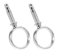 SHOWERORO 2pcs Stainless Steel Oar Lock Brackets for Rowing and Yacht Use, 50mm Ring Shaped Paddle Holders with Noise Reduction and Enhanced Stability for Professional Sailors