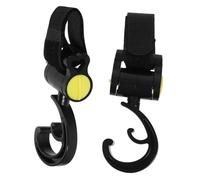 SHOWERORO 2pcs Stroller Hooks for Bags Stroller Bag Hook Straps Easy to Use for Shopping