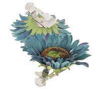 SHOWERORO 2pcs Sunflower Curtain Clips Tiebacks for Drapes Strong Holdbacks for Sheer Thin Curtains No Drill Design for Living Bedroom Office Decor