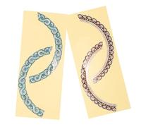 SHOWERORO 2pcs Unique Design Guitar Sound Hole Stickers Fretboard Inlay Stickers for Acoustic Guitars