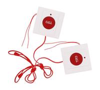 SHOWERORO 2Pcs Wall Mounted Emergency Alert Buttons for Elderly with Pull Cord Wireless Alert Button Patient Alarm System for Senior Care and Home Safety