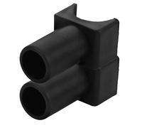 SHOWERORO 2Pcs Wheelchair Seat Rail Guide Plastic U-Shaped Support Blocks Replacement Parts for Drive Wheelchair Accessories, Compatible with Transport Chairs, Black Sliding Clamp for