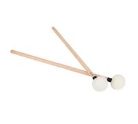 SHOWERORO 2pcs White Felt Head Drumsticks with Wood Handles for Percussion Instruments - Professional Felt Drum Mallets for Drummers and Music Performance