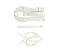 SHOWERORO 2pcs White Plastic Fixed Clips for Birdcage Cuttlebone Clamp, Handy and Easy to Install Bird Cage Accessories for Feeding and Foraging