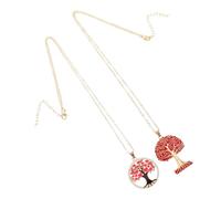 SHOWERORO 2pcs Womens Tree of Life Necklace Hollow Pattern Copper Pendant for Daily and Party Wear Stylish Statement Jewelry for Casual and Formal Occasions