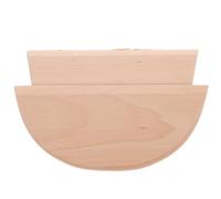 SHOWERORO 2Pcs Wooden Dough Scraper Set with Beech Wood Semicircle and Square Cutter, 18.5X9Cm 17X9.5Cm, Pastry Dough Cutter for Baking and Kitchen Use