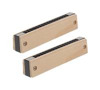 SHOWERORO 2Pcs Wooden Harmonica for Creative DIY Graffiti Musical Instrument Safe and Durable Harmonica for Early Music Learning and Fun for Boys