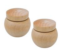 SHOWERORO 2pcs Wooden Parrot Cage Feeders Reasonable Capacity and Sturdy Design, Multi-function Bird Bowls Suitable for Daily Use, Can Be Placed in The Cage Or on Your Hand