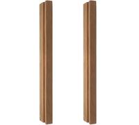 SHOWERORO 2pcs Wooden Vinyl Record Stand, Vinyl Record Organizer and Display Rack, Compact CD Storage Shelf for Living Room Media Furniture