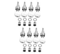 SHOWERORO 2sets Banjo Machine Heads Tuning Pegs Set Keys with Bushings Ferrules for Banjo 4pcs*2