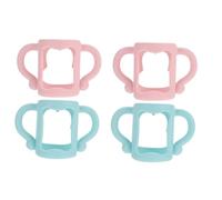 SHOWERORO 2sets Ergonomic Infant Bottle Handle Transition from Baby to Boys and Girls Bottle 2pcs*2