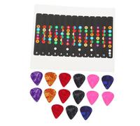 SHOWERORO 3 Pack Guitar Set Guitar Scale Sticker Grip Kit for Beginners Note Stickers for Fretboard Learning Tools Clear Logo Easy to Apply Adhesive Random Color