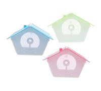 SHOWERORO 3 Sets Plastic Bird House Nesting Boxes for Garden Birds Hamster and Squirrel Breeding Cage Supplies with Single Entrance Nest Random Color