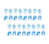 SHOWERORO 32pcs Mini Garden Polar Bear Statue Resin Figurines with Realistic Design Assorted Colour Low Maintenance Whimsical Style Dollhouse Decoration for Desktop Christmas