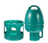 SHOWERORO 3l Plastic Pigeon Water Feeder for Pets and Doves, round Green Portable Bird Waterer with Easy to Use and Stable Design, for Home and Zoo Use