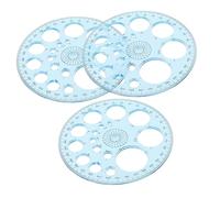 SHOWERORO 3pcs 360 Degree Protractor Ruler Set Multifunction Swing Arm Circle Geometric Measuring Tools for Students Math Geometry Drawing