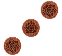 SHOWERORO 3pcs Acoustic Guitar Soundhole Cover Wooden Resonator Guitar Screen Mute Wrap for Fretboard Feedback Blocker Reducer