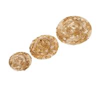 SHOWERORO 3pcs Bamboo Miniature Parrot Hats with User-friendly Molding and Comfortable Design, Golden Colour Bird Accessories for Sharing on Social Media and Capturing Memorable Photos