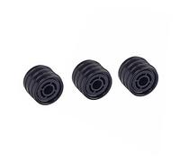 SHOWERORO 3pcs Black Metal Guitar Control Knobs with Dome Gd112 Volume Tone Knob Caps for Electric Bass Parts