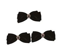 SHOWERORO 3pcs Bowknot Pearl Hair Hairpins for Women Accessories for Women Wedding Decoration Barrettes for Pearl Barrettes Jewels for Black Cloth