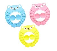 SHOWERORO 3pcs Boy Girl's Bath Shower Cap Hair Washing Aid for Boys and Girls Shampoo Shield