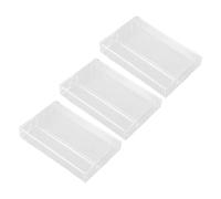 SHOWERORO 3pcs Cassette Tape Storage Box Cassette Tape Organiser Box Dispenser for Retro Collection