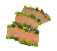 SHOWERORO 3pcs Curved Mini Path Road Resin Aquarium Décor Unique Garden-inspired Design Micro Landscape Steps Versatile Compatibility Encourage Fish to Explore for Fish Tank Home Decor