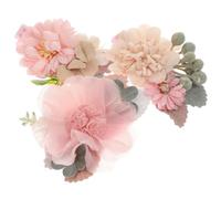 SHOWERORO 3pcs Flower Girl Hair Clips Faux Bright Floral Design Comfortable Hair Accessories for Girls Toddlers for Birthdays Showers Festivals
