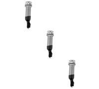SHOWERORO 3pcs Guitar Stereo Output Jack Socket Accessory Easy Install Silver End Pin for Pickup Replacement Acoustic Electric Guitars Durable Metal Construction for High Sensitivity Sound