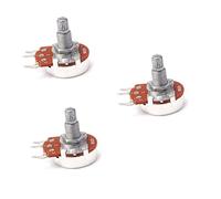 SHOWERORO 3pcs Long Knurled Split Shaft Potentiometer for Guitar Volume and Tone Control Easy to Install Shaft Replacement for Electric Guitar and Bass