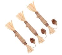 SHOWERORO 3pcs Natural Wood Cat Teething Sticks Silvervine Fruit, Interactive Indoor Cat for Teeth Cleaning and Chewing, Kitten Plaything and Dental Care Treats