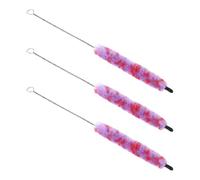 SHOWERORO 3pcs Piccolo Cleaning Brush Soft Microfiber Swab and Rod for Piccolo Flute Saxophone Maintenance Musical Instrument Care Tool