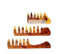 SHOWERORO 3pcs Professional Hair Spray Comb for Men Stylish Amber Hairdressing Accessories for Daily Hairstyling