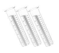 SHOWERORO 3pcs Rain Gauge Water Meter Tube Outdoor 7" Plastic Crack Resistant Cold-resistant Accurate Rain Gauge for Deck Garden Measurement Tool