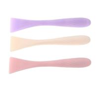 SHOWERORO 3pcs Silicone Facial Mask Applicator Brush Soft Reusable Facial Mud Spatulas for Even Skincare Application Gentle Sensitive Skin Compact Lightweight Tools for Home and Travel