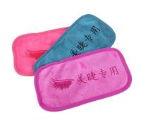 SHOWERORO 3Pcs Soft Fabric Forehead Pads Lash Extension Accessories Eyelash Extension Tools Makeup Washcloths Comfortable False Eyelash Stand for Beauty Salon Use