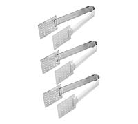 SHOWERORO 3pcs Stainless Steel Tea Bag Clips Multi-Functional Food Tongs for Tea Ice Sugar and Lemon Easy to Clean Kitchen Accessories