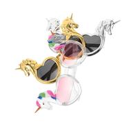 SHOWERORO 3pcs Unicorn Party Sunglasses Transparent Rainbow Photo Booth Props for Adults Birthday Costume Glasses Reusable Comfortable Fit Party Favor