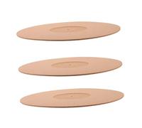 SHOWERORO 3pcs Vinyl Record Protective Mat Cork Turntable Pad Groove for Phonographs Anti- Absorption Design for Safe Vinyl Record Playback