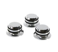 SHOWERORO 3pcs Volume Control Knobs for Electric Guitar Bass Push Hat Metal Knobs Gd114 (silver)