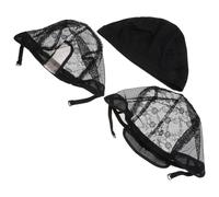 SHOWERORO 3Pcs Wig Net Cap Set U-Shaped Hair Care Mesh Caps Elastic Lace Breathable Hair Net for Women, Men, and Sleep Styling