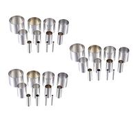 SHOWERORO 3sets Professional Round Clay Cutters Stainless Steel Cutters Molds Perfect for Clay Bread Dough Gum Paste DIY Craft Projects 12pcs*3